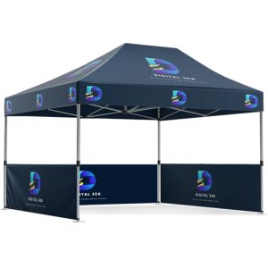 Custom Pop Up Tent (10'x15') (Frame + Roof + 3 Side 1/2 Walls)