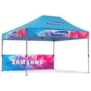 Custom Pop Up Tent (10'x15') (Frame + Roof + 1/2 Wall)