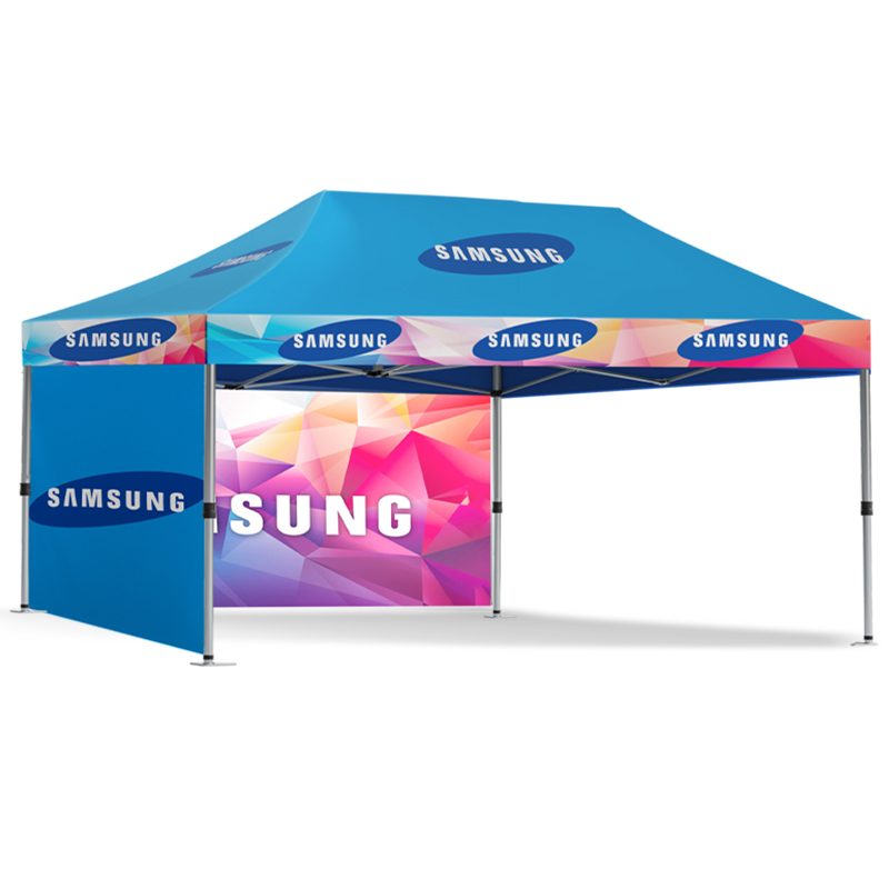 Custom Pop Up Tent (10'x20') (Frame + Roof + 2 Full Walls)