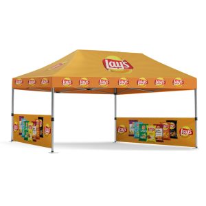 Custom Pop Up Tent (10'x20') (Frame + Roof + 2 Side 1/2 Walls)