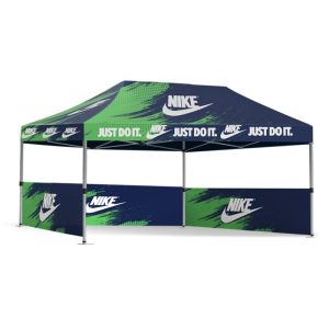 Custom Pop Up Tent (10'x20') (Frame + Roof + 3 Side 1/2 Walls)